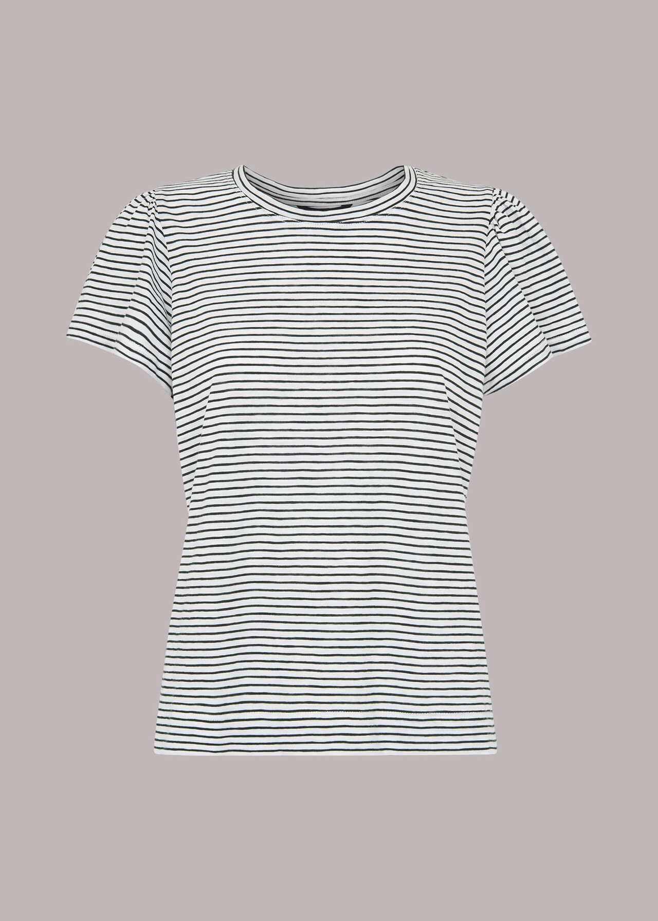 Cotton Frill Stripe T Shirt