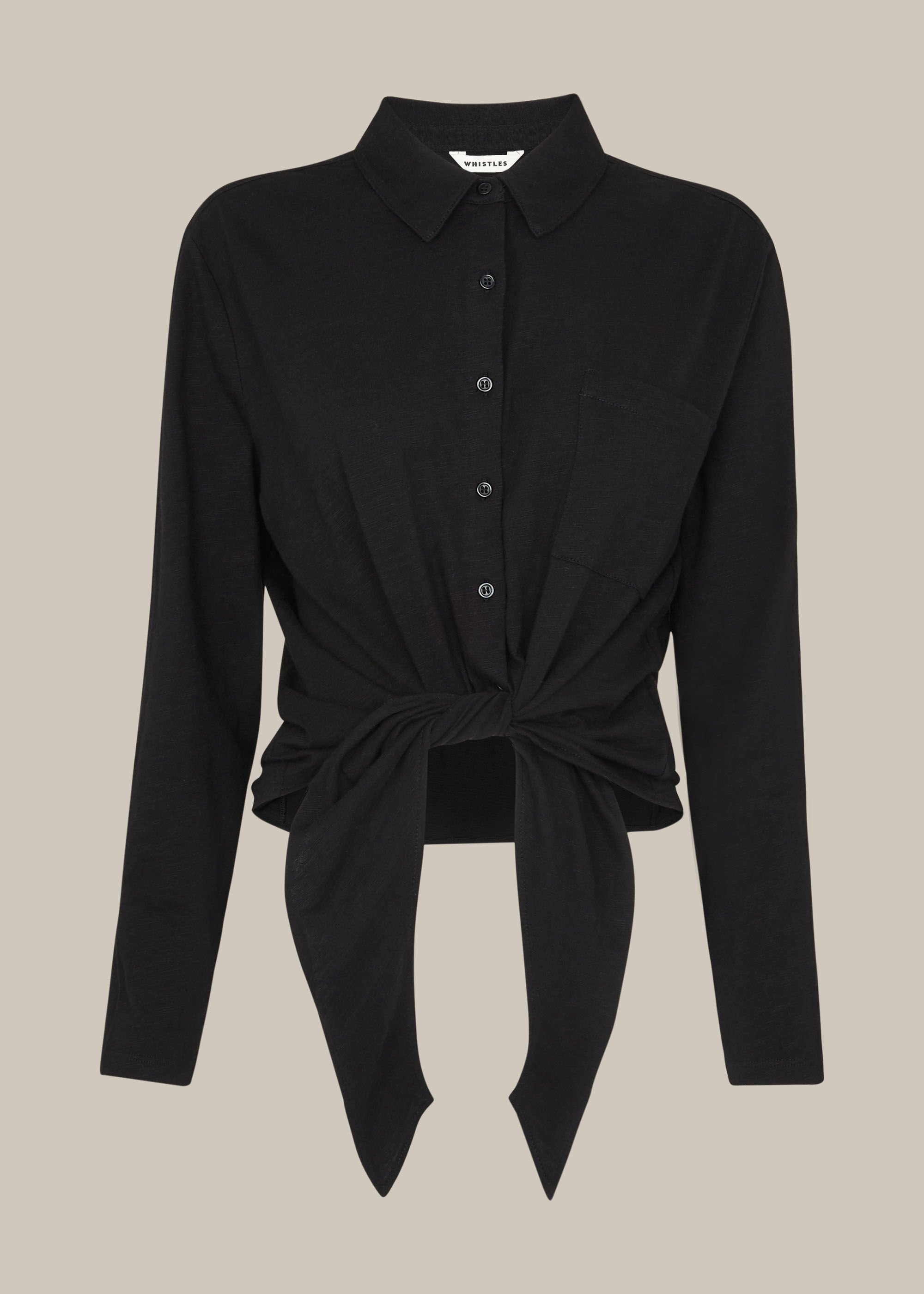 Button down shirt tied in front online