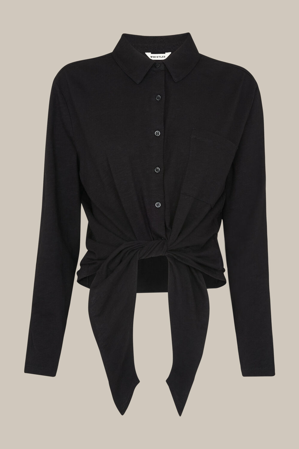 Tie Front Button Down Shirt