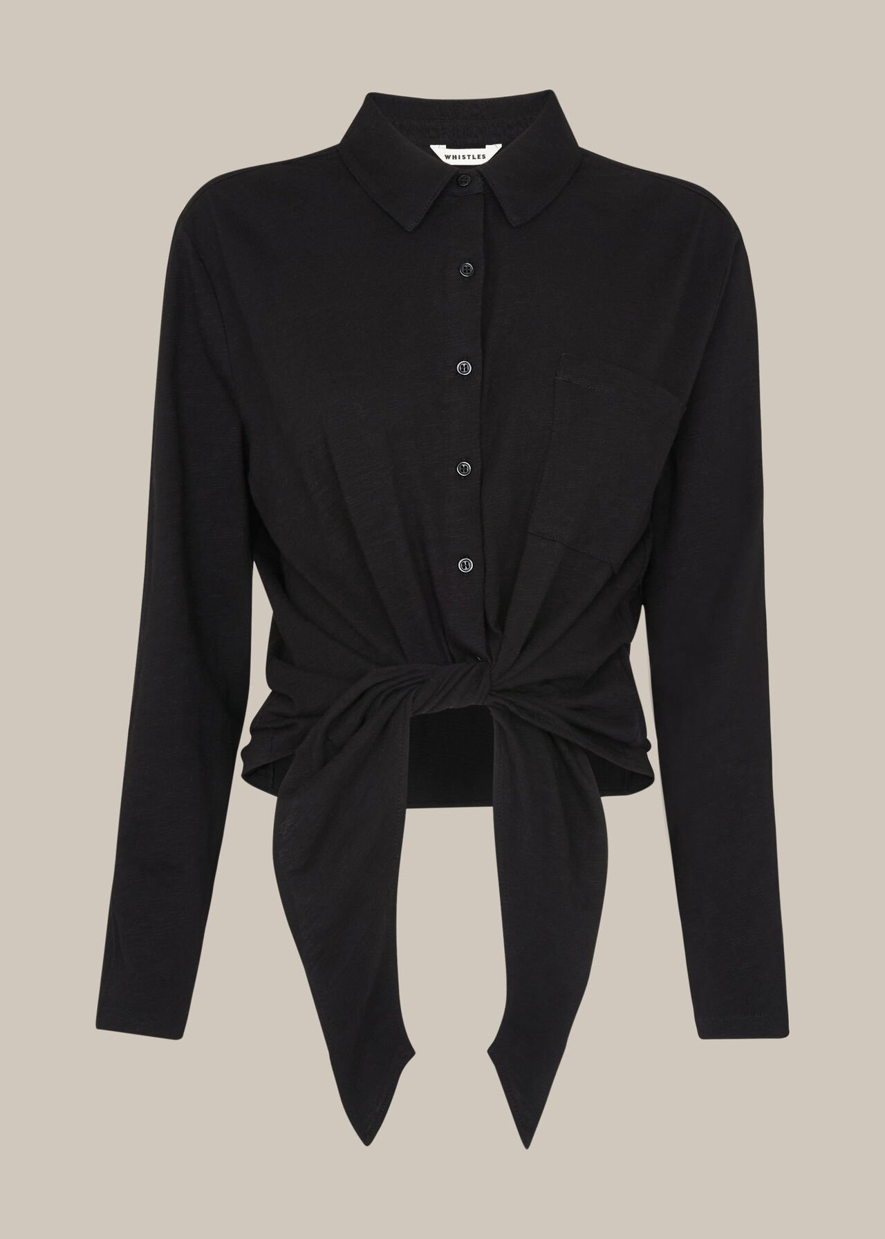 Tie Front Button Down Shirt