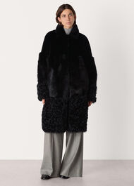 Cossma Shearling Longline Coat