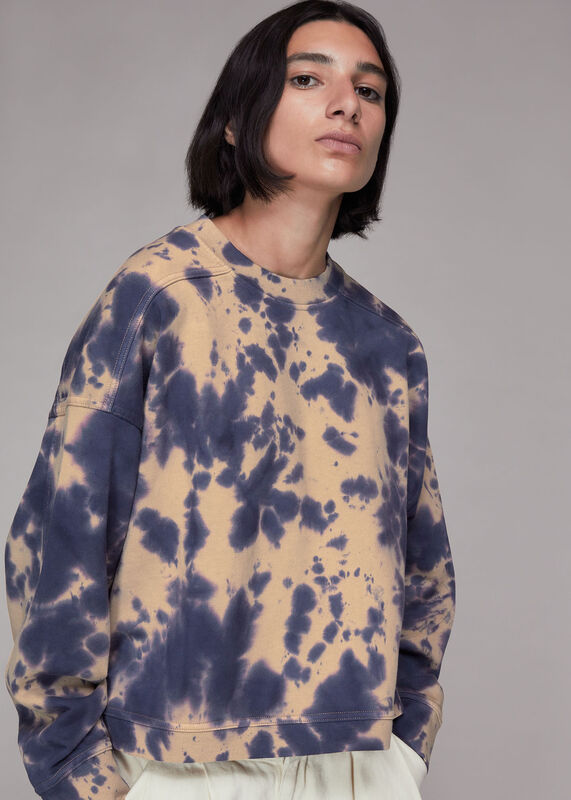 Fabulous WHISTLES Sweatshirt UK S Green spotted SD353