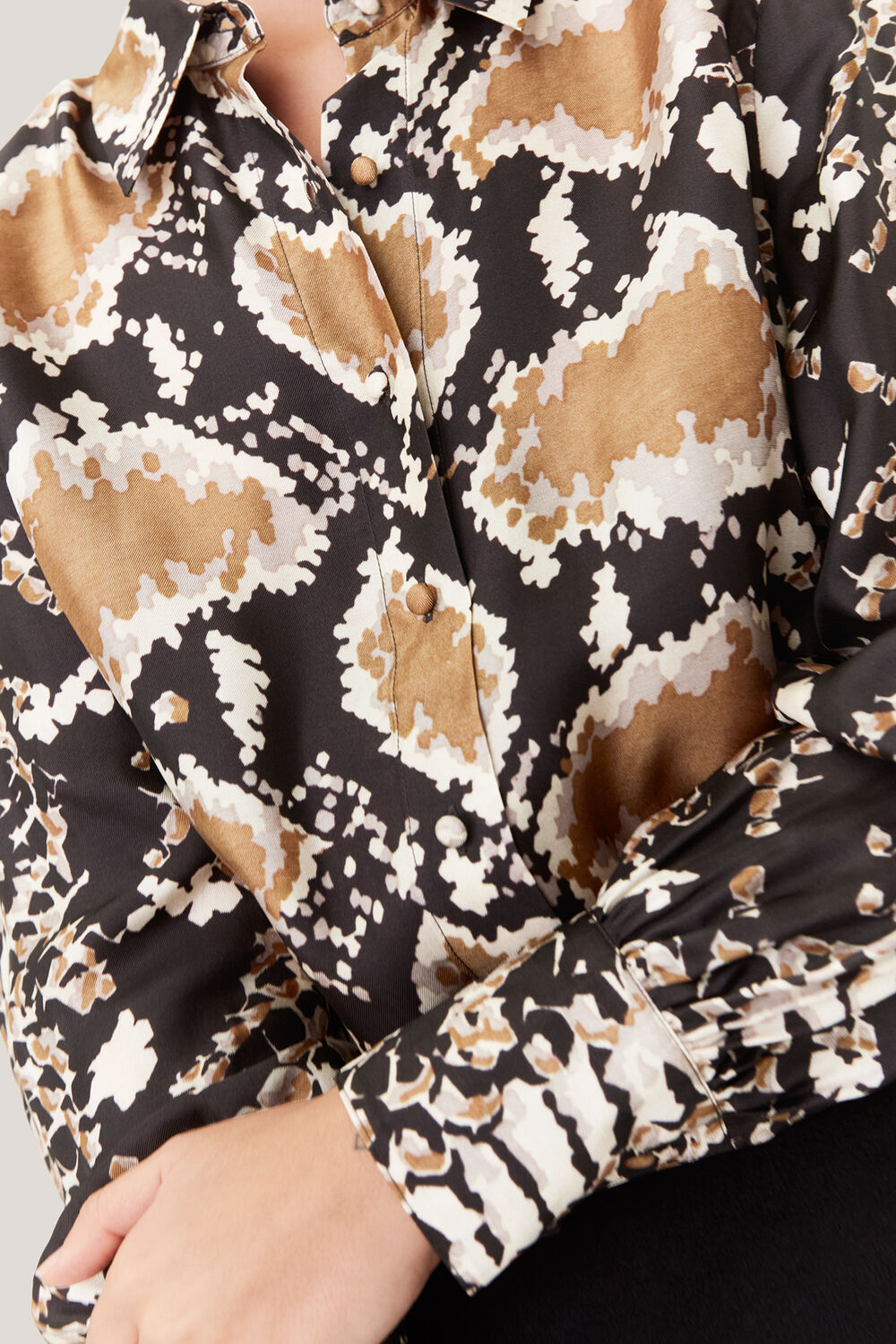 Silk Snake Oversized Shirt