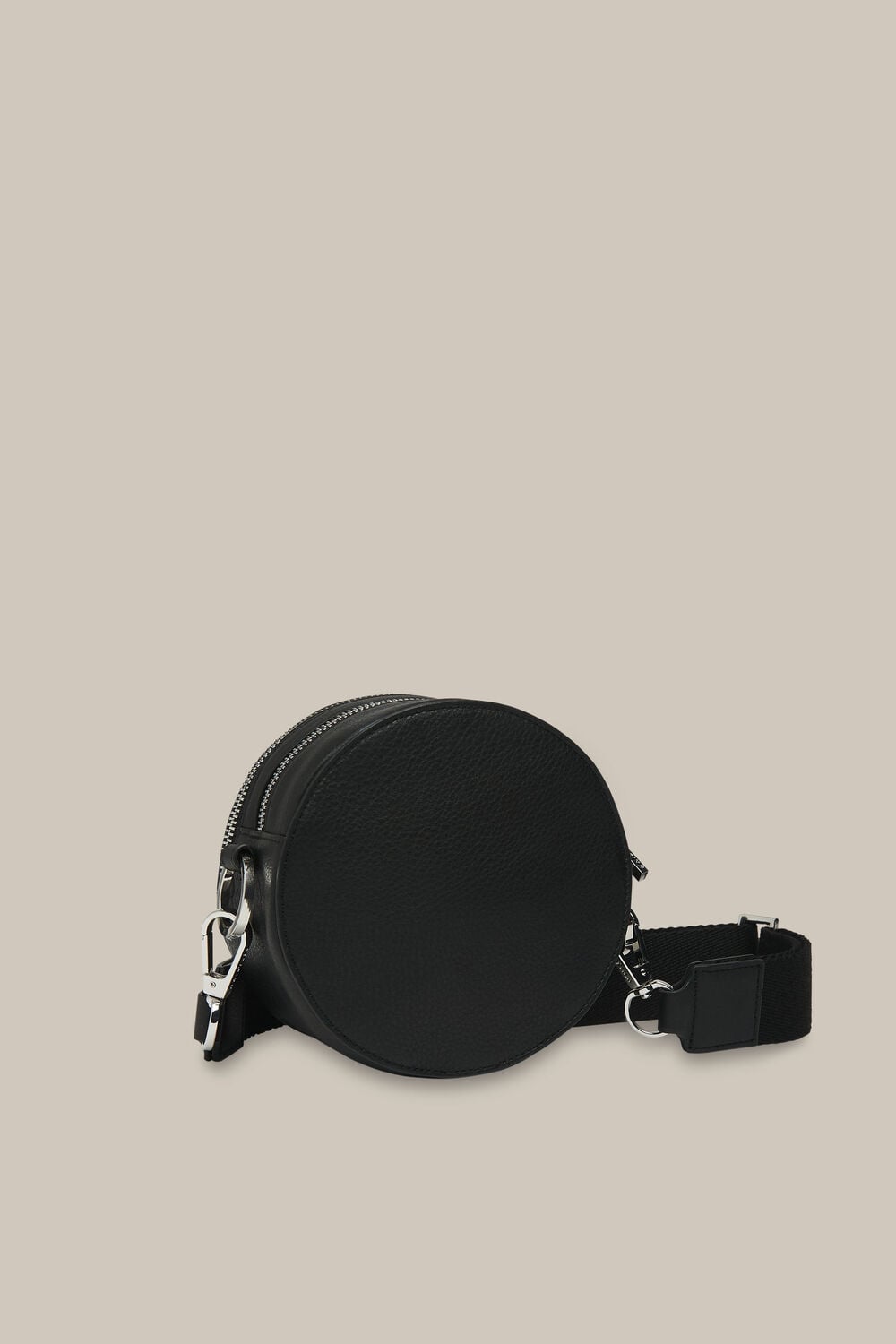 Cole Round Crossbody Bag Black