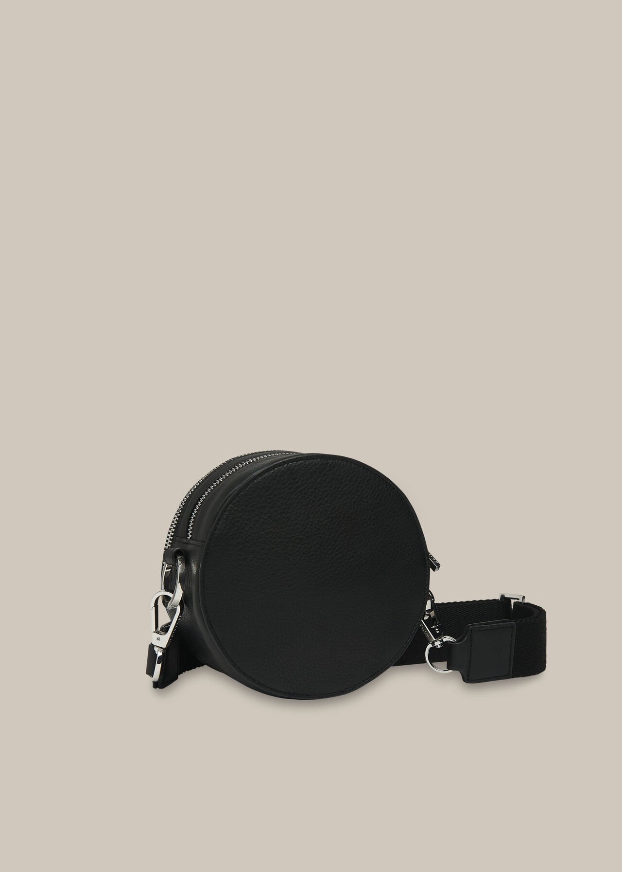 Cole Round Crossbody Bag Black