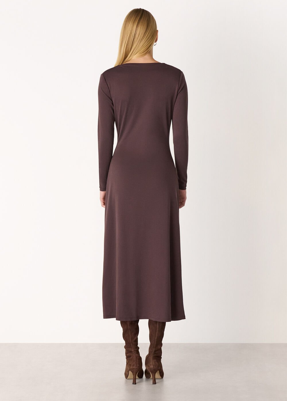Ruched Detail Midi Dress