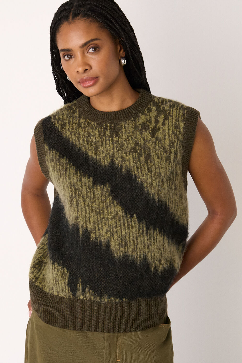 Zebra Print Knitted Tank