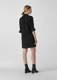 Sonia Frill Sleeve Dress Black