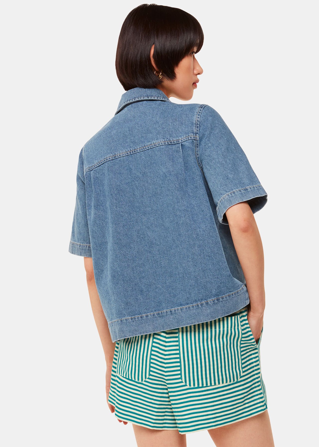 Stripe Linen Blend Short