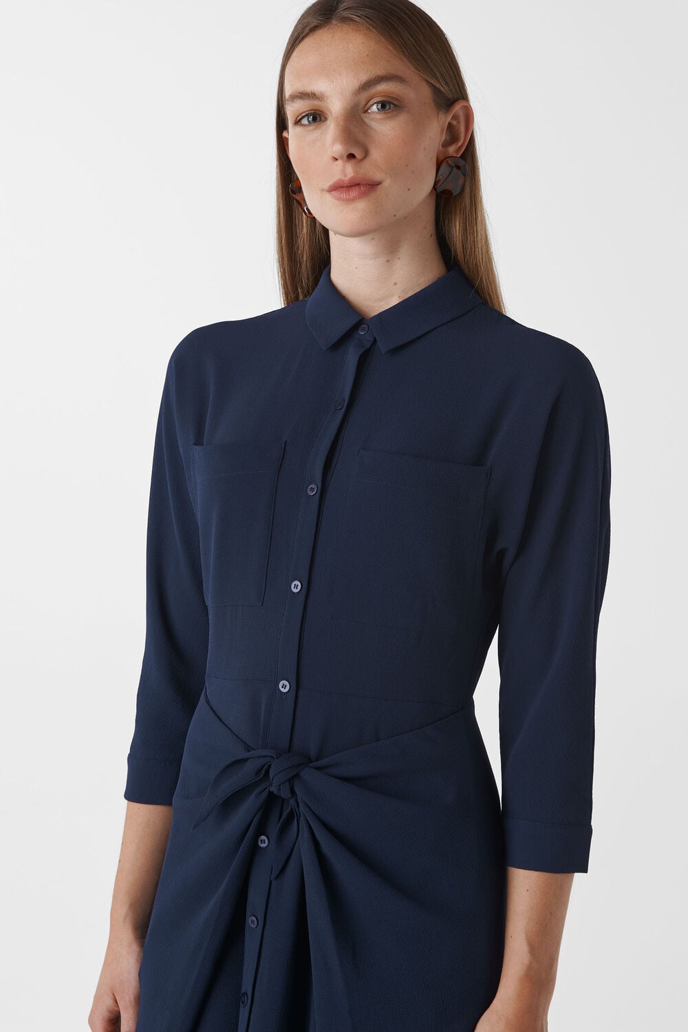 Selma Tie Dress Navy