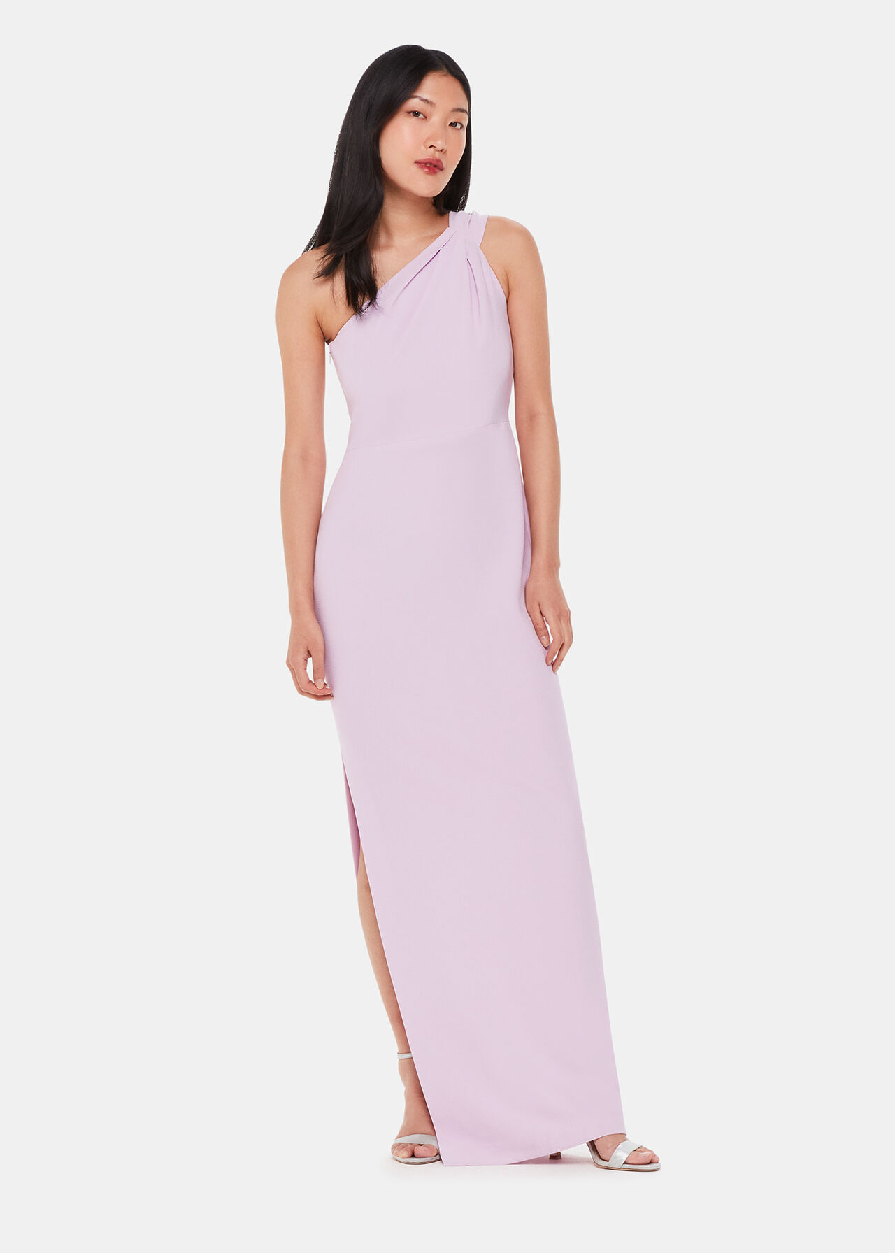 Lilac Bethan One Shoulder Maxi Dress | WHISTLES | Whistles UK