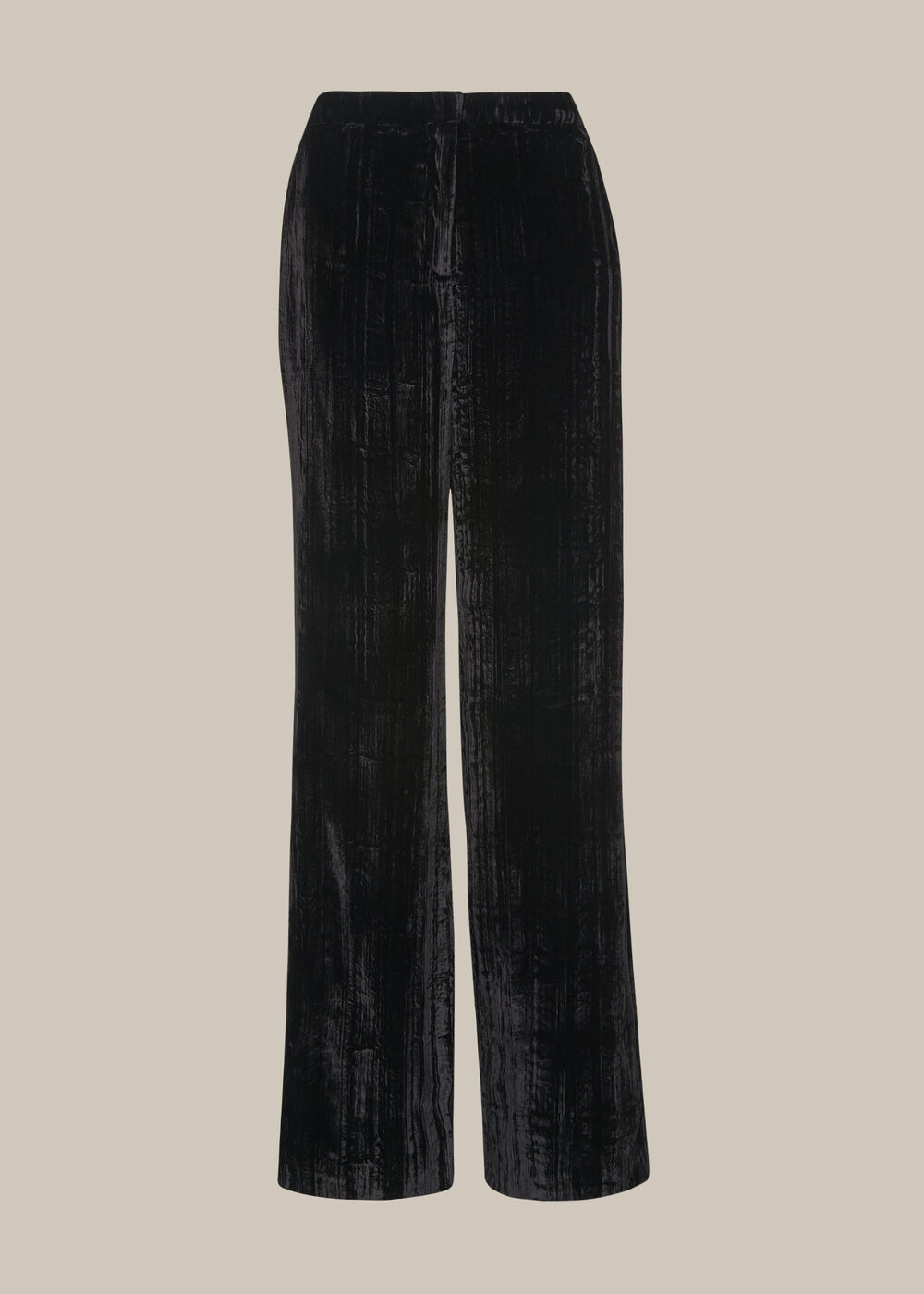 Crushed Velvet Trouser Black