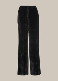 Crushed Velvet Trouser Black