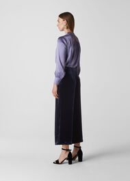 Velvet Silk Mix Trouser Purple
