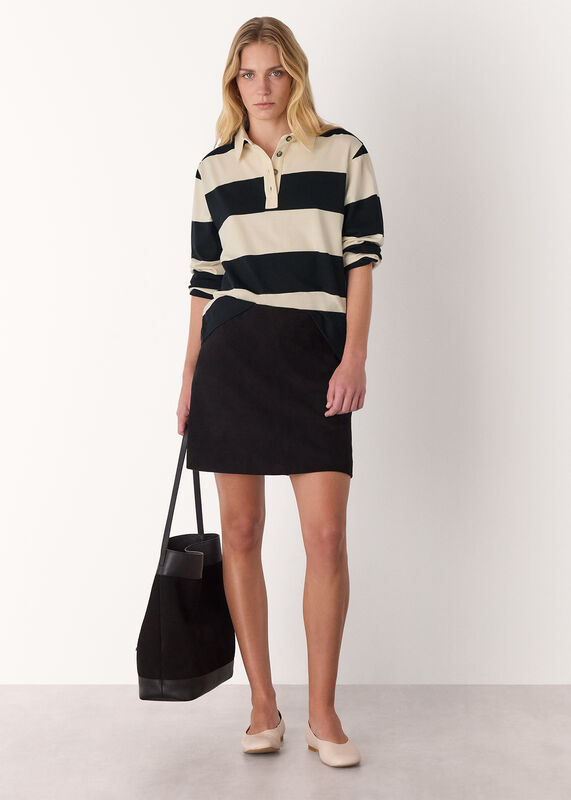 Ivory Stripe Polo Shirt