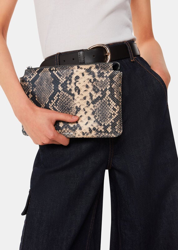 Multicolour Elita Snake Double Clutch