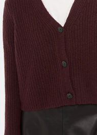 Wool Mix Rib Cardigan