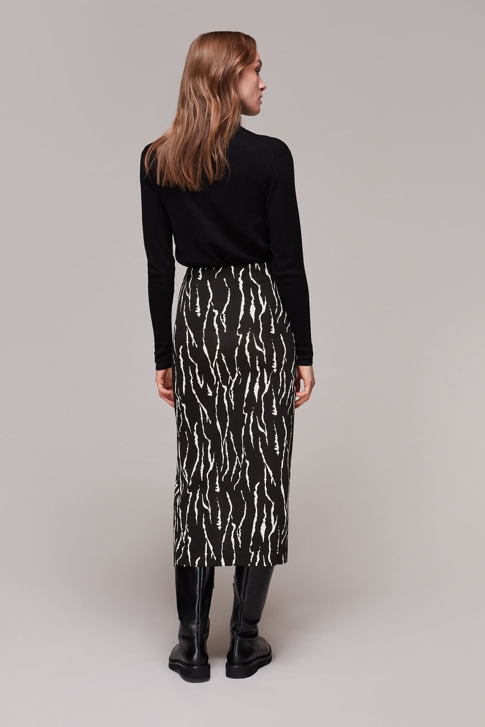 Vertical Tiger Ruched Skirt