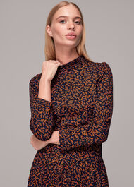 Autumn Leaves Jersey Dress