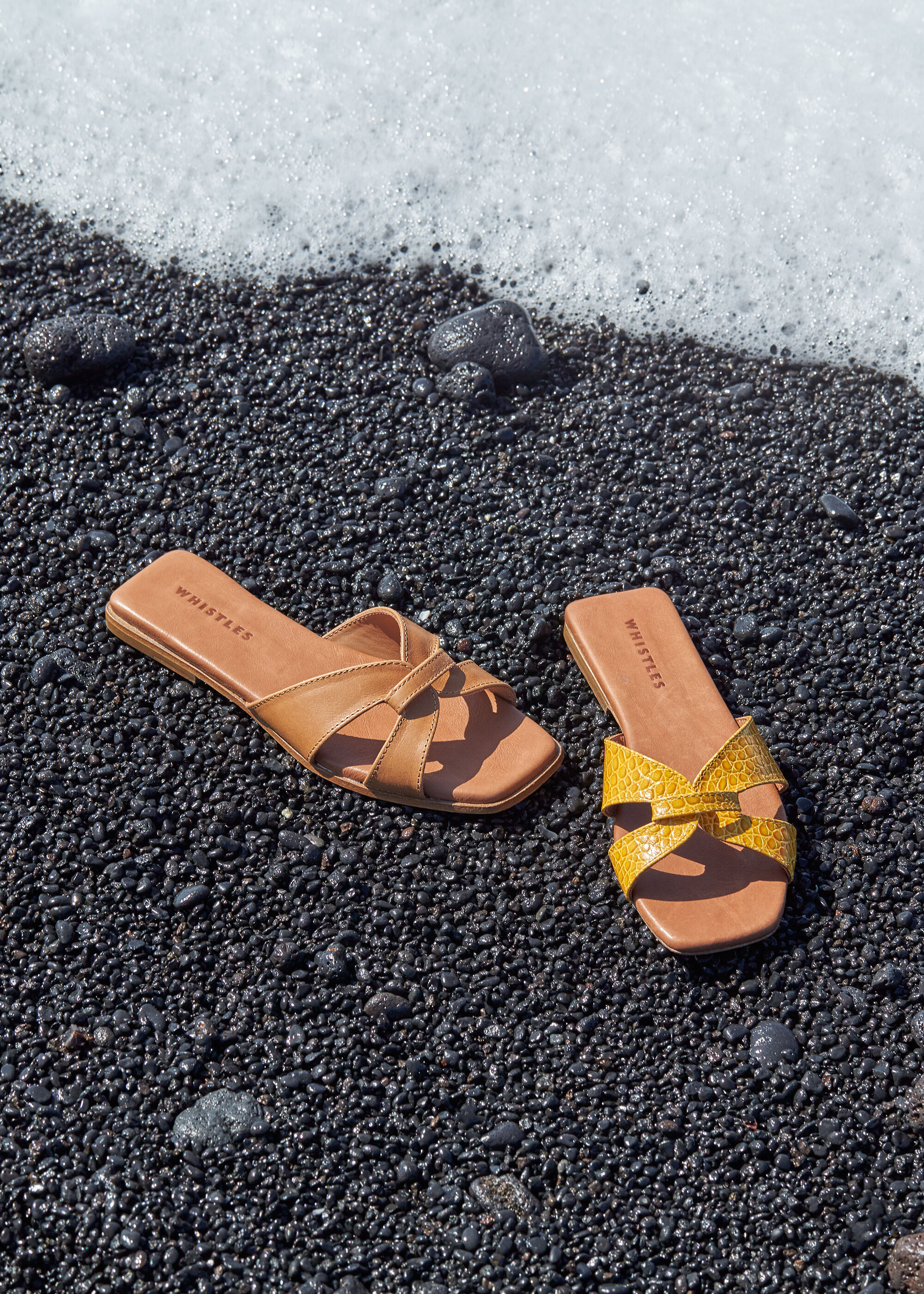 Yellow Tabitha Flat Slider | WHISTLES