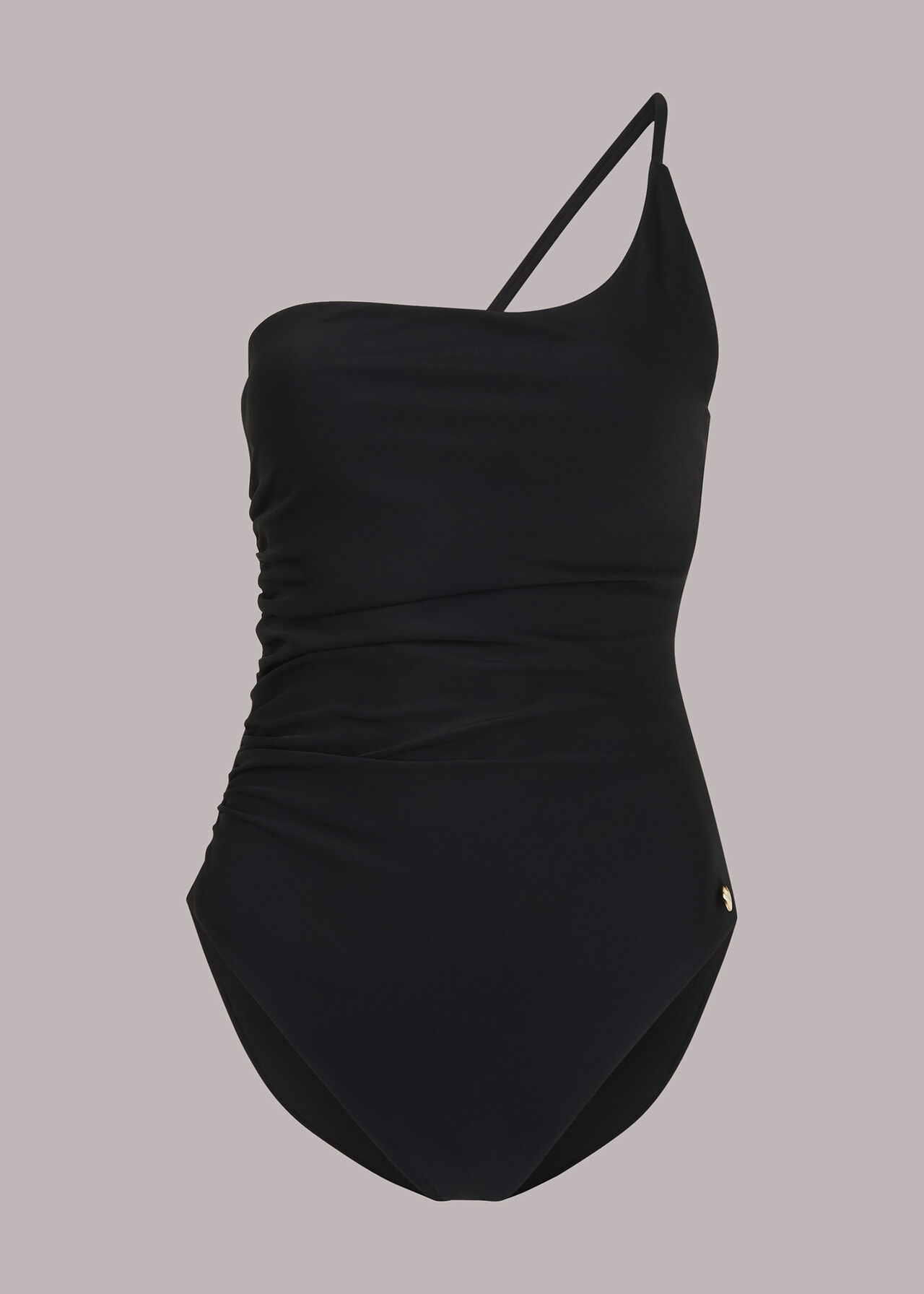 Black One Shoulder Swimsuit | WHISTLES