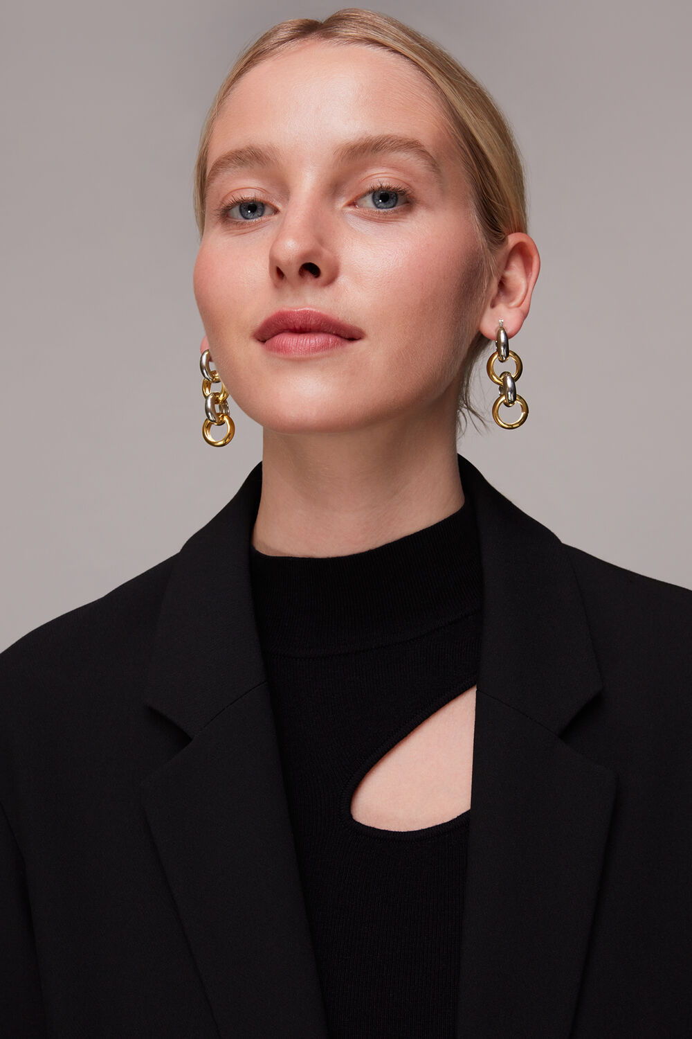Mixed Metal Drop Earring