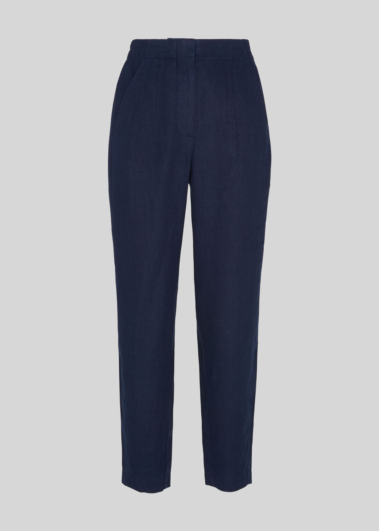 Barrel Leg Linen Trouser Navy