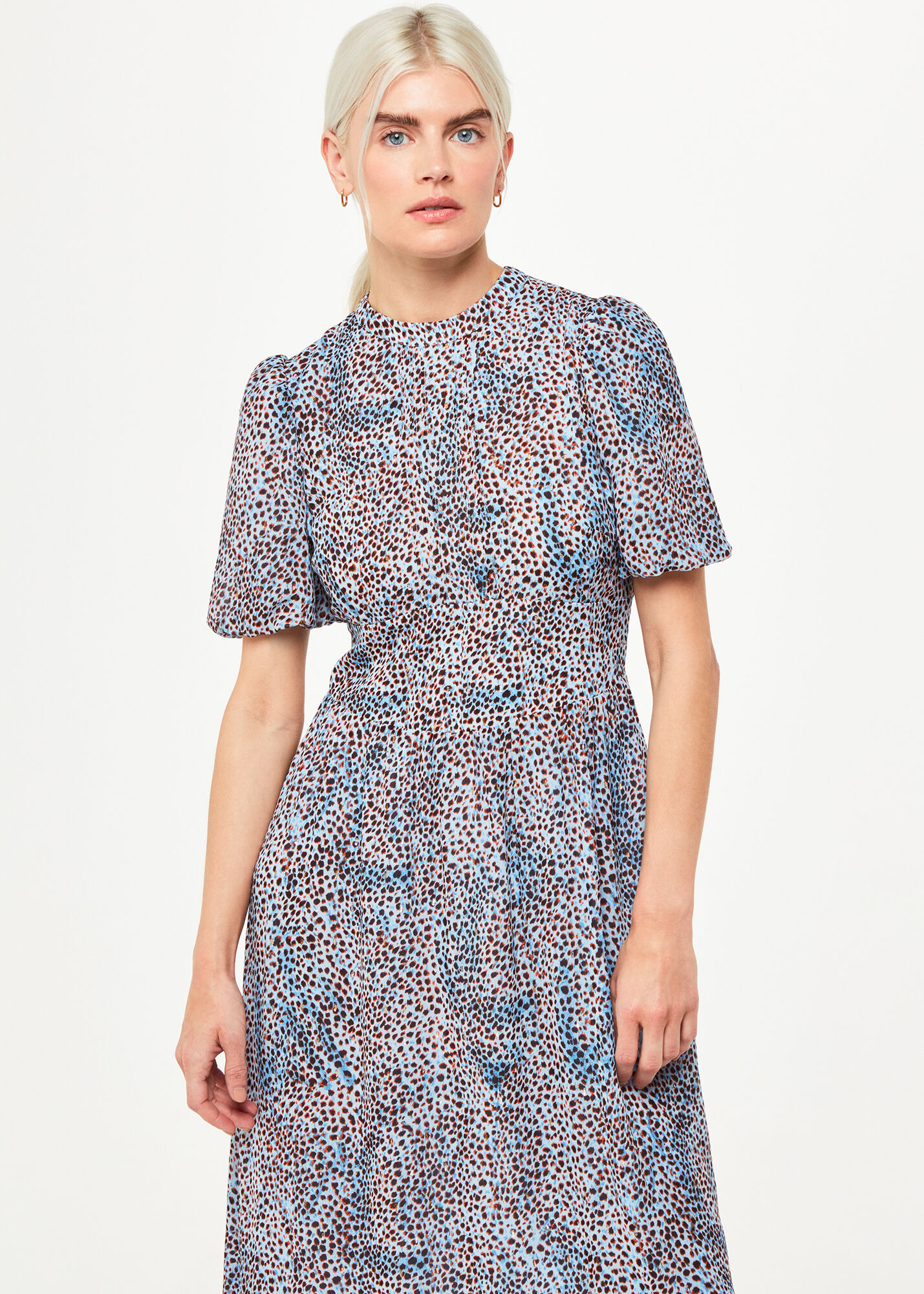 Blue/Multi Ink Spot Blair Dress WHISTLES Whistles UK