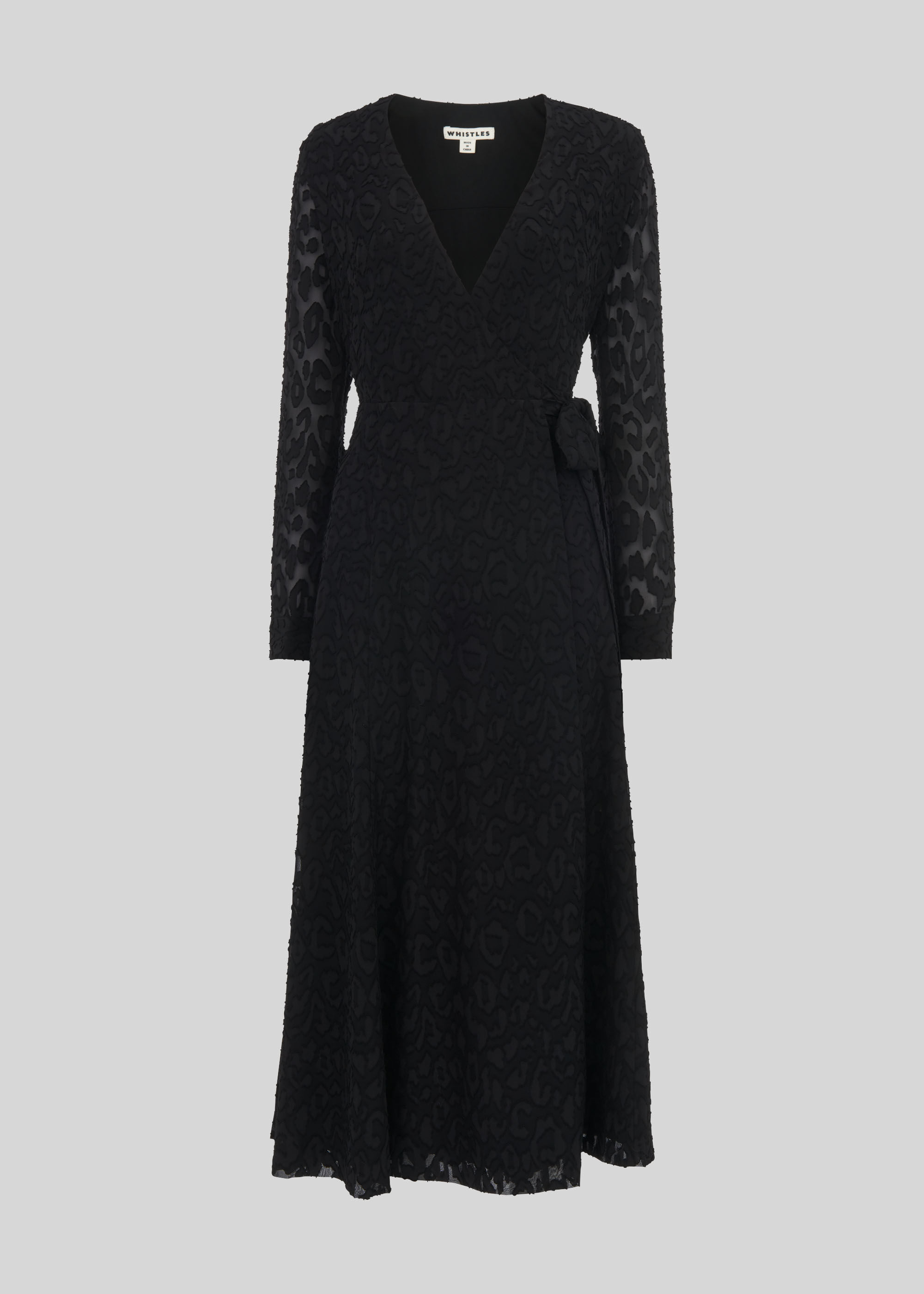 Animal Devore Wrap Dress