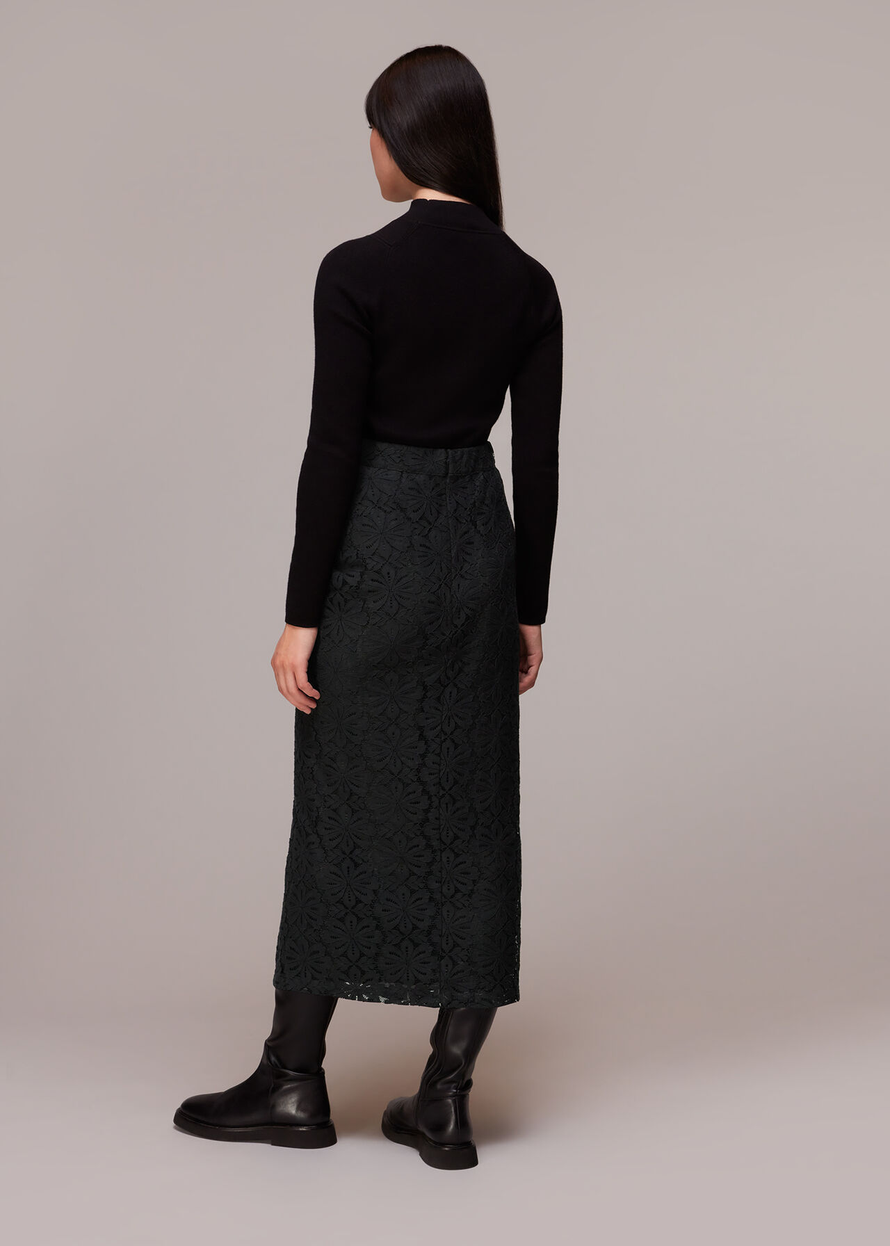 Lace Column Skirt