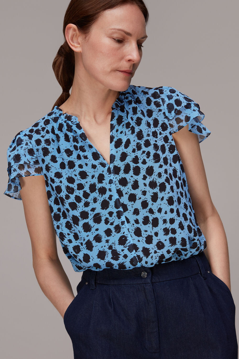 Brushed Dalmatian Blouse