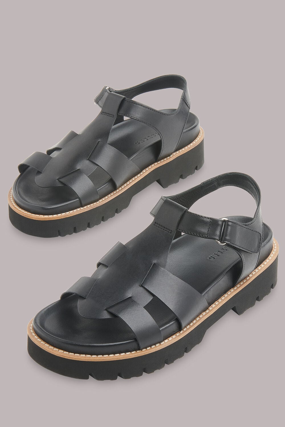 Black Khari Caged Sandal