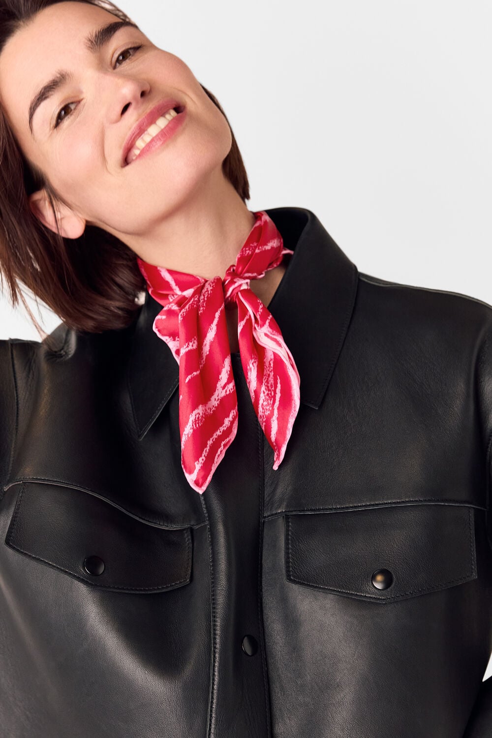 Red Zebra Silk Scarf