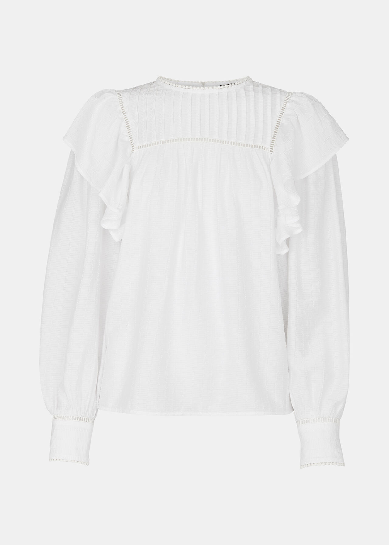 Johanna Textured Frill Blouse
