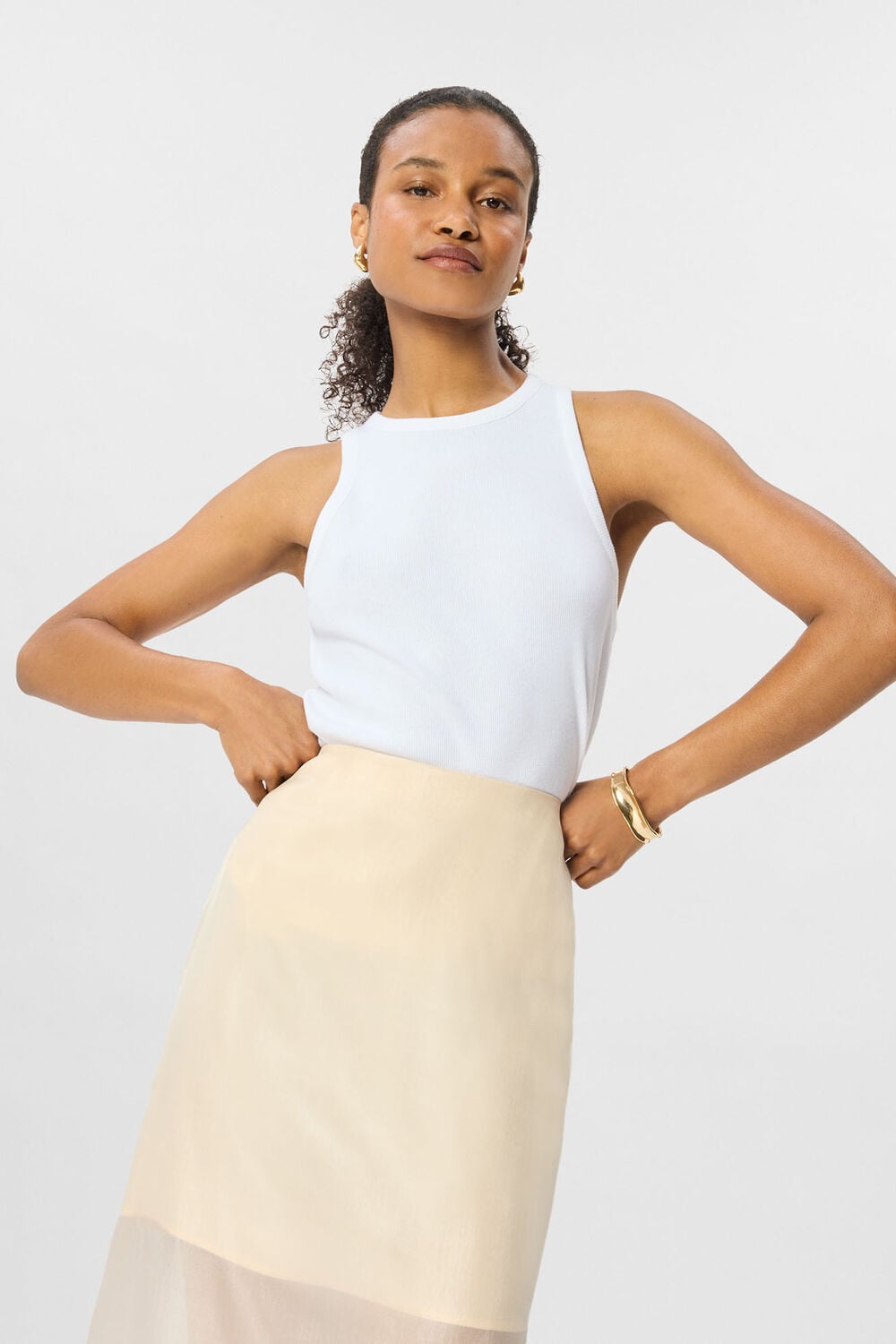 White Classic Ribbed Vest