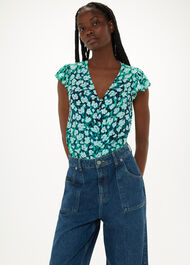 Floral Petal Frill Top