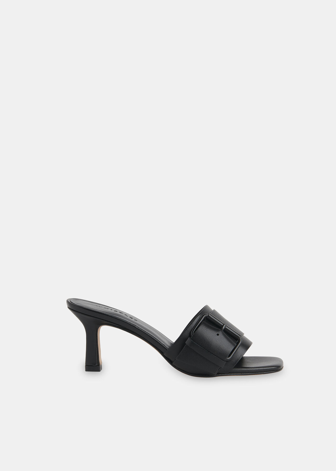 Black Adella Buckle Mule | WHISTLES | Whistles UK