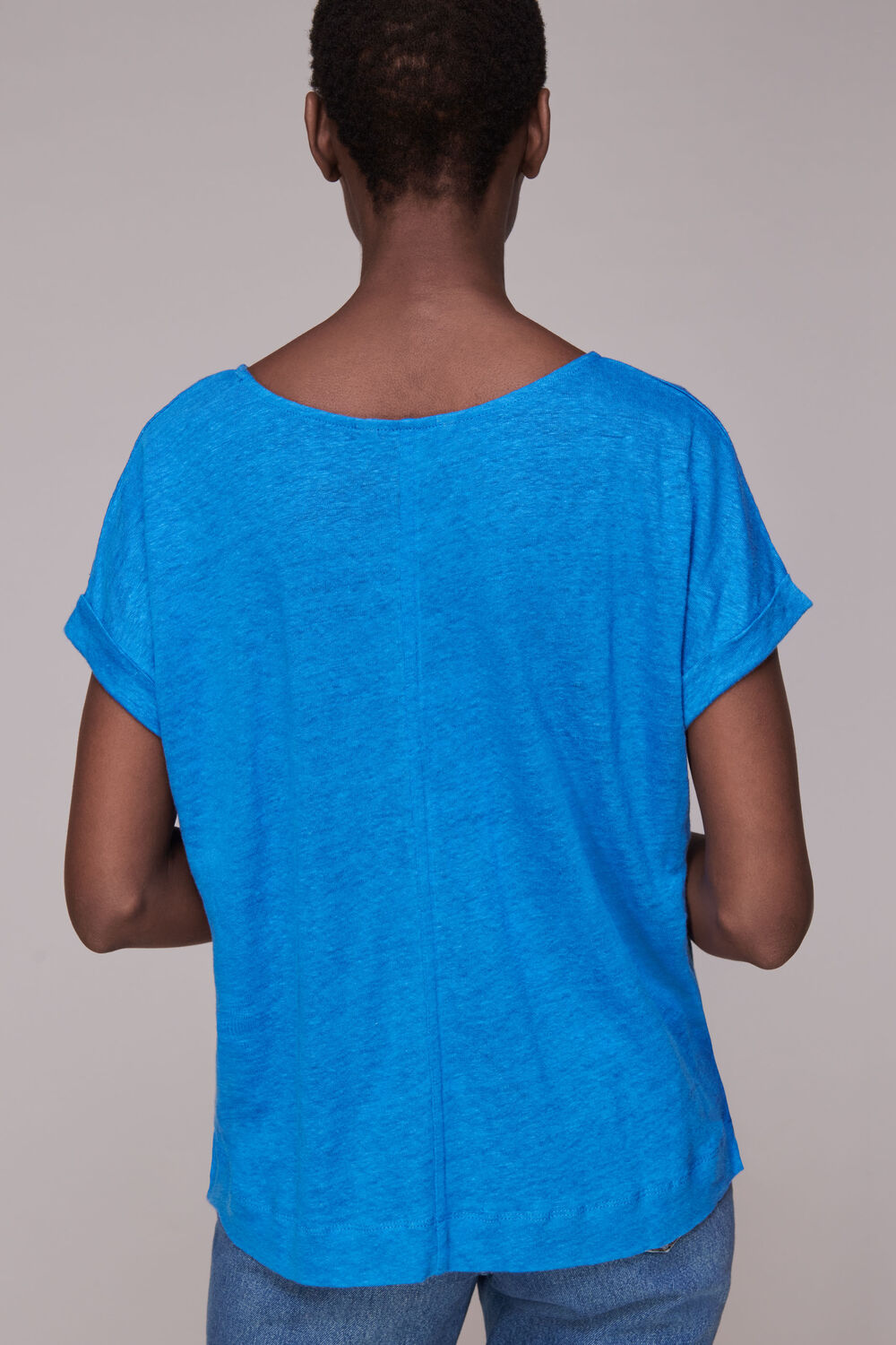 Relaxed Linen TShirt Blue