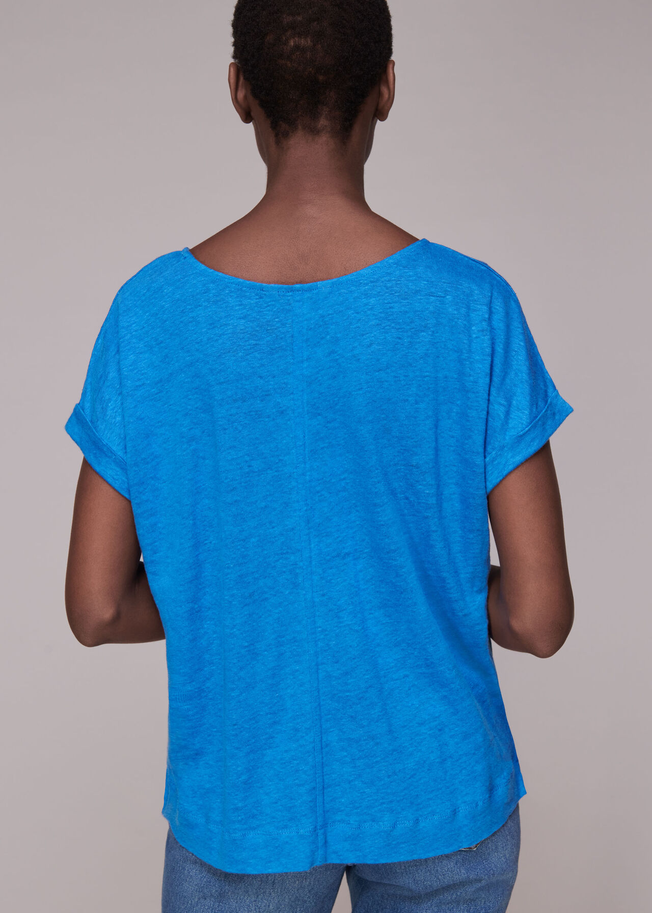 Relaxed Linen TShirt Blue