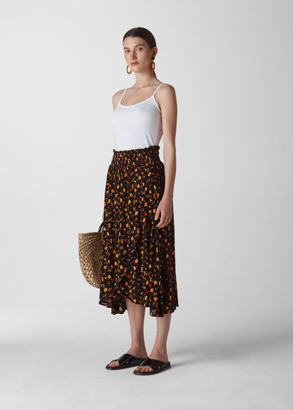Aster Floral Wrap Skirt
