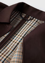 Check Lined Car Coat