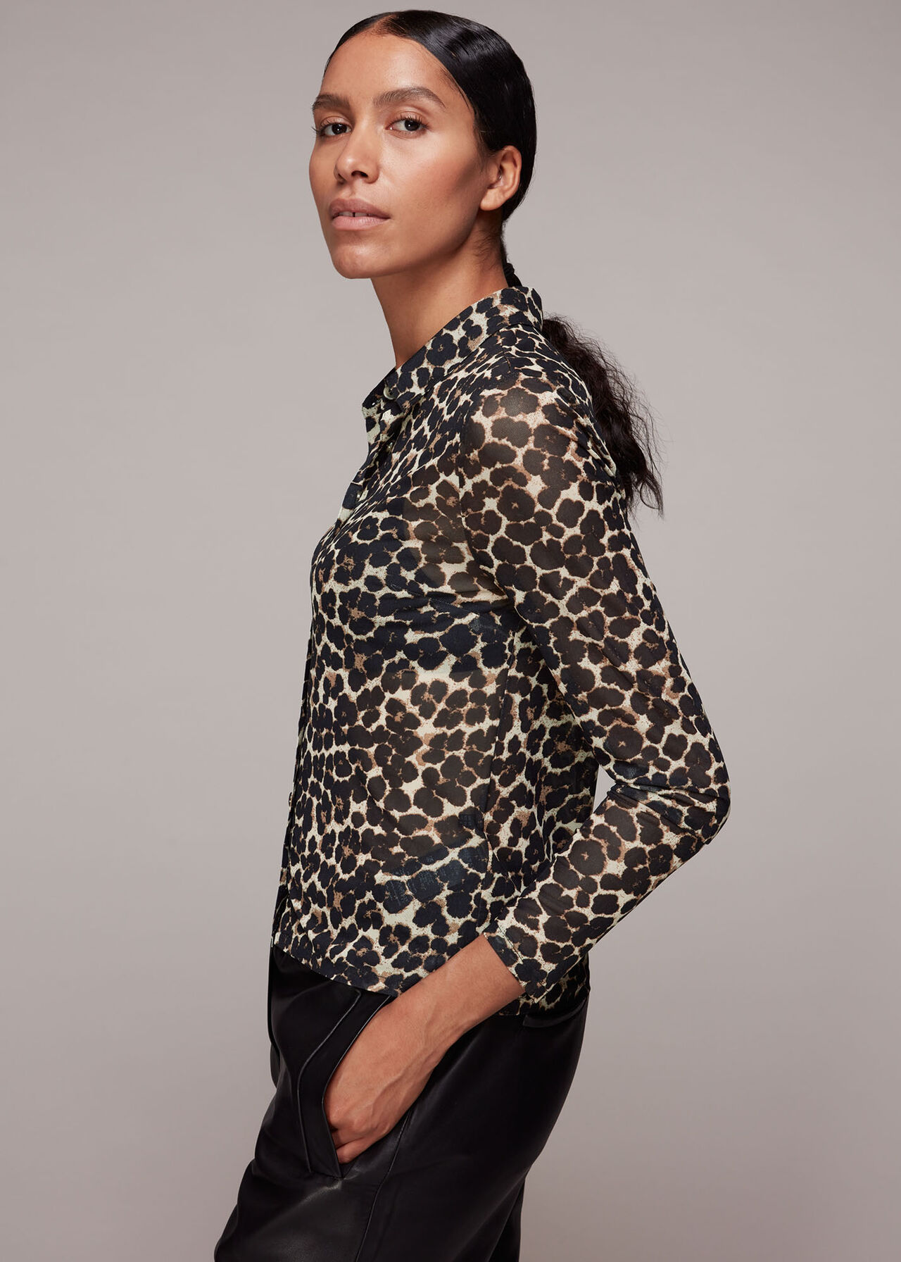 Smudge Animal Mesh Shirt