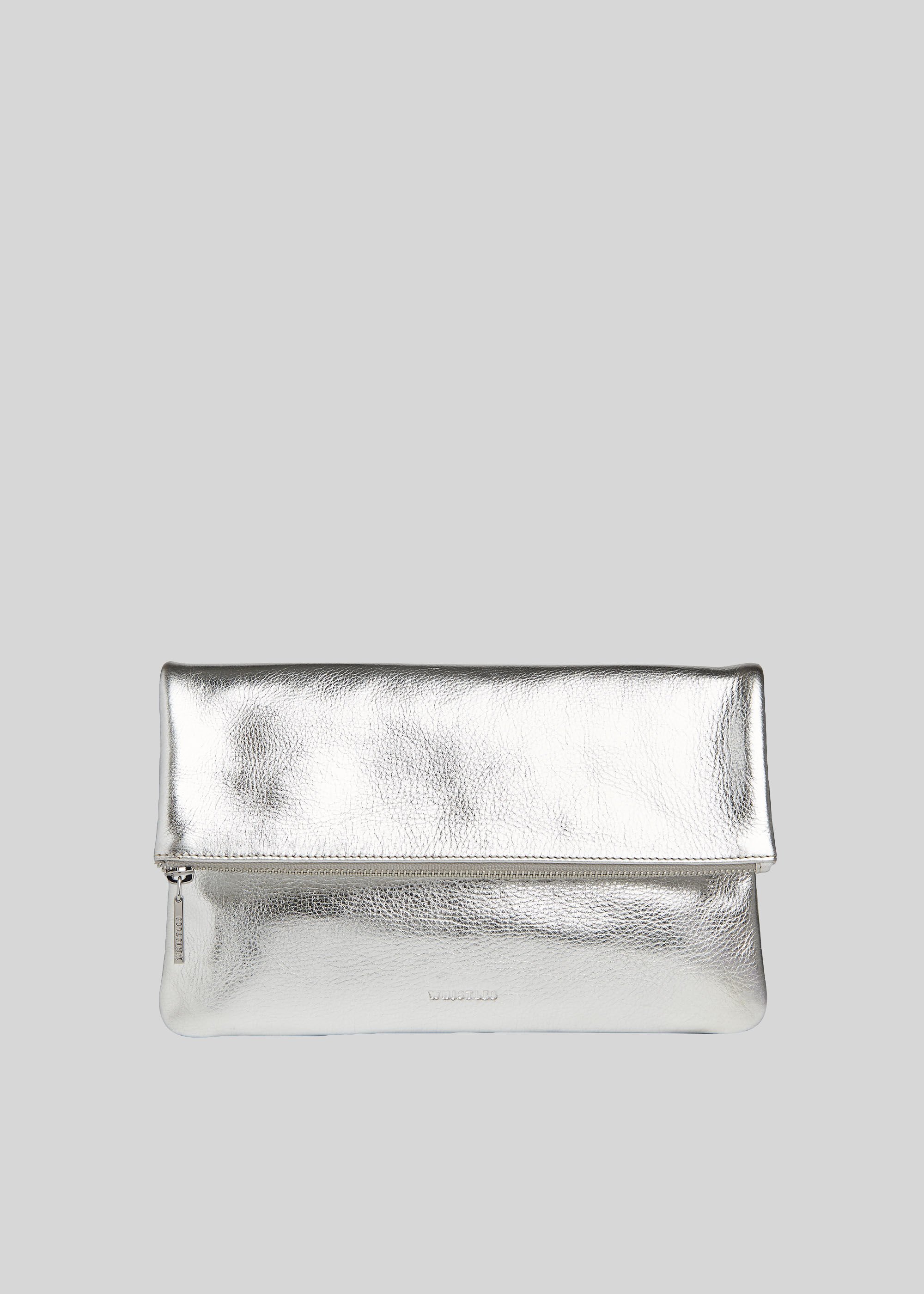 Silver Chapel Foldover Clutch WHISTLES Whistles UK