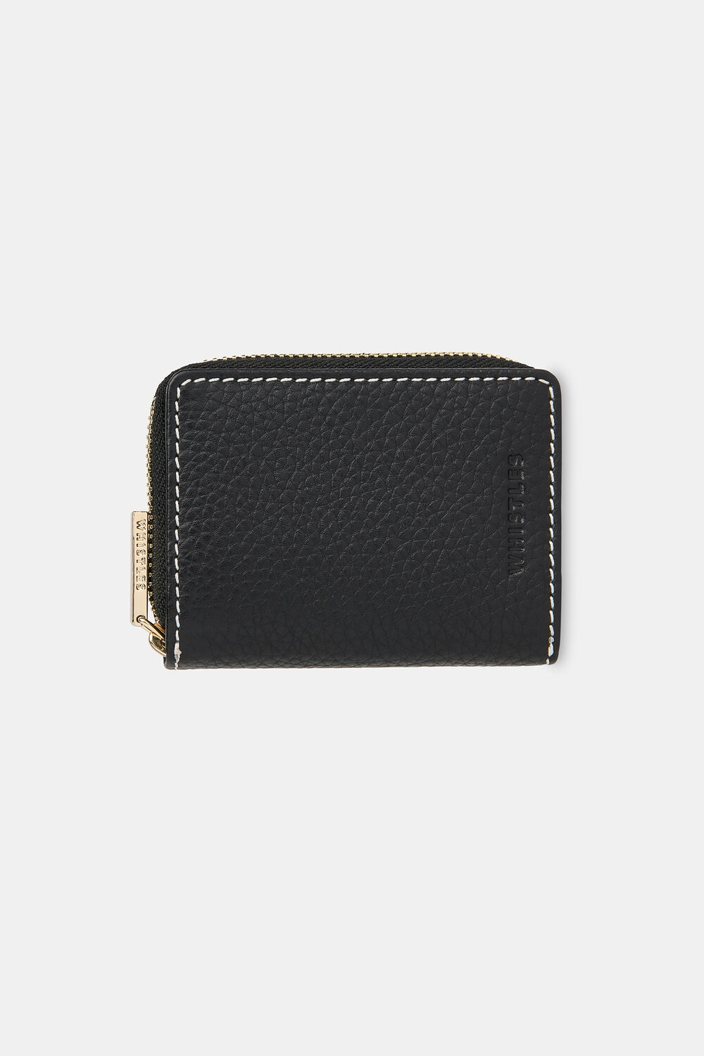 Black Koa Contrast Stitch Purse