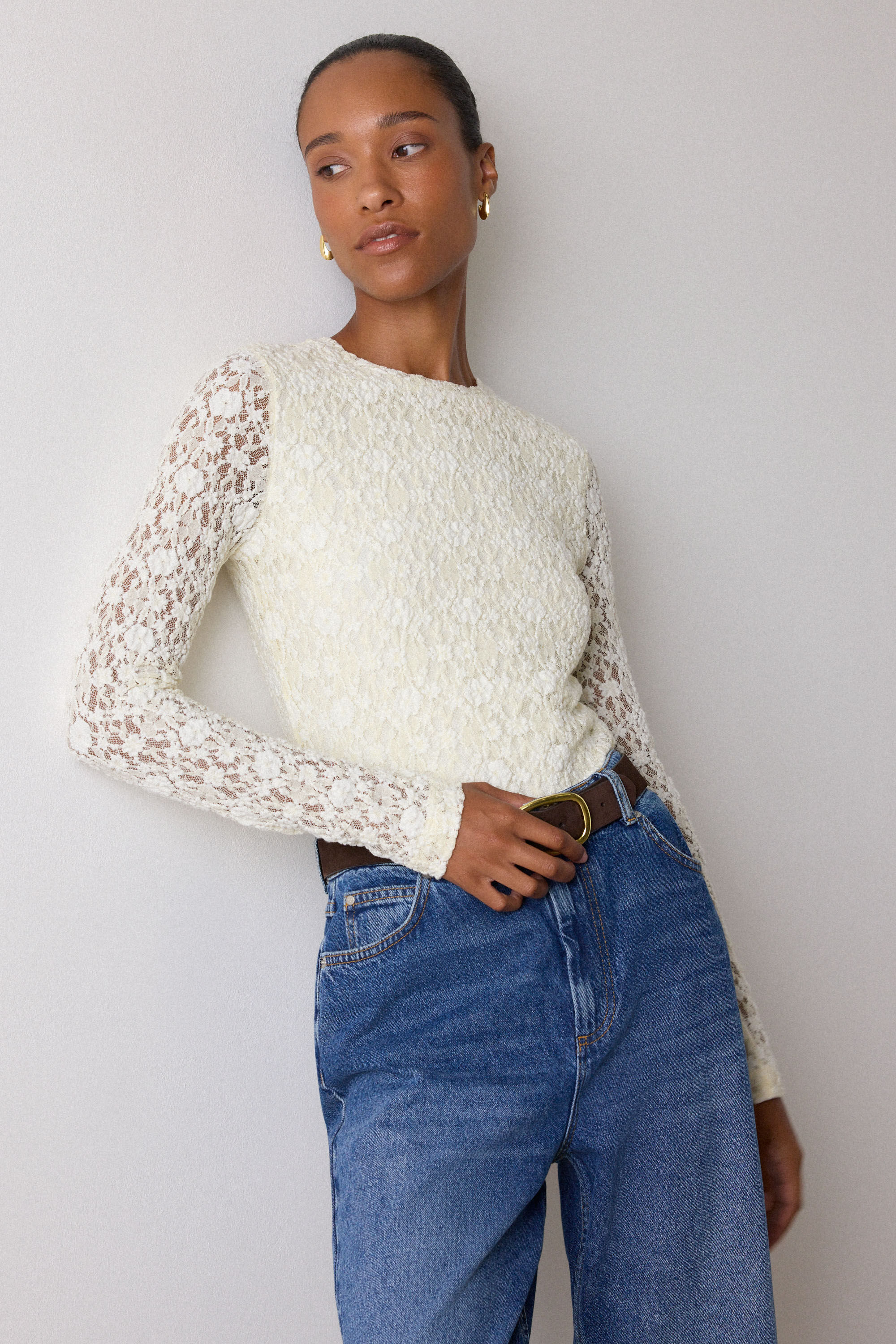 Navy/Multi Lace Trim Satin Cami Top | WHISTLES | Whistles US |
