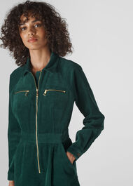 Corduroy Jumpsuit Dark Green