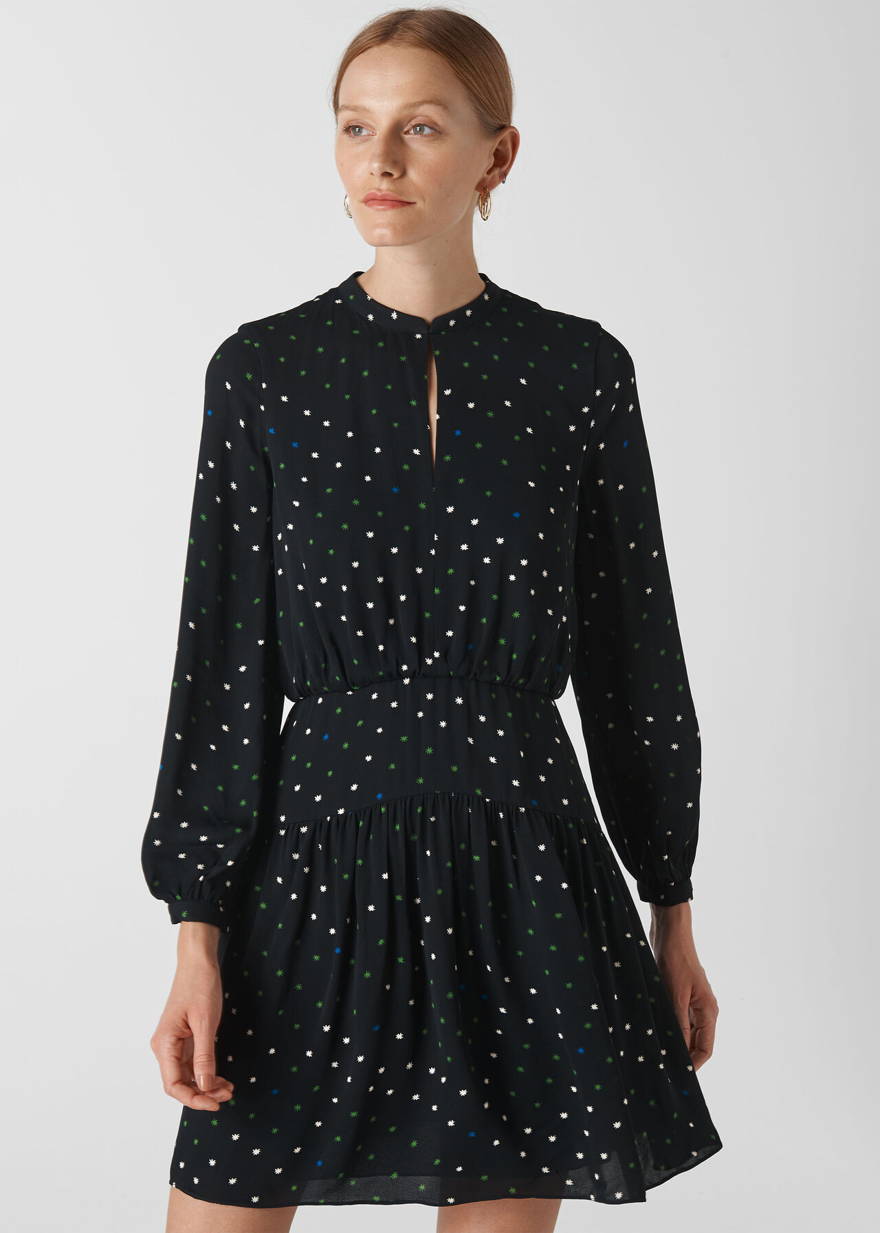 Millie Star Print Dress Black/Multi