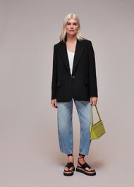 Petite Crepe Boyfriend Blazer
