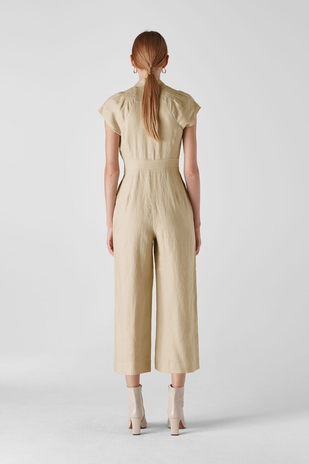 Sana Linen Jumpsuit Beige