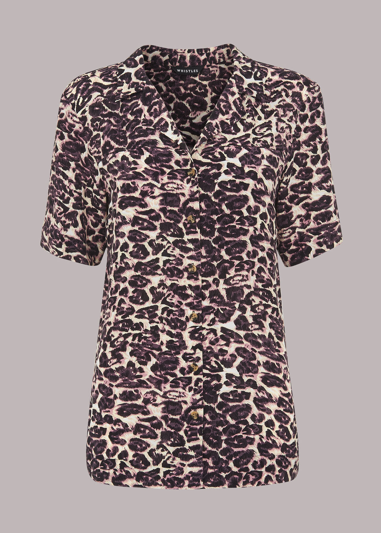 Multicolour Clouded Leopard Print Shirt | WHISTLES | Whistles